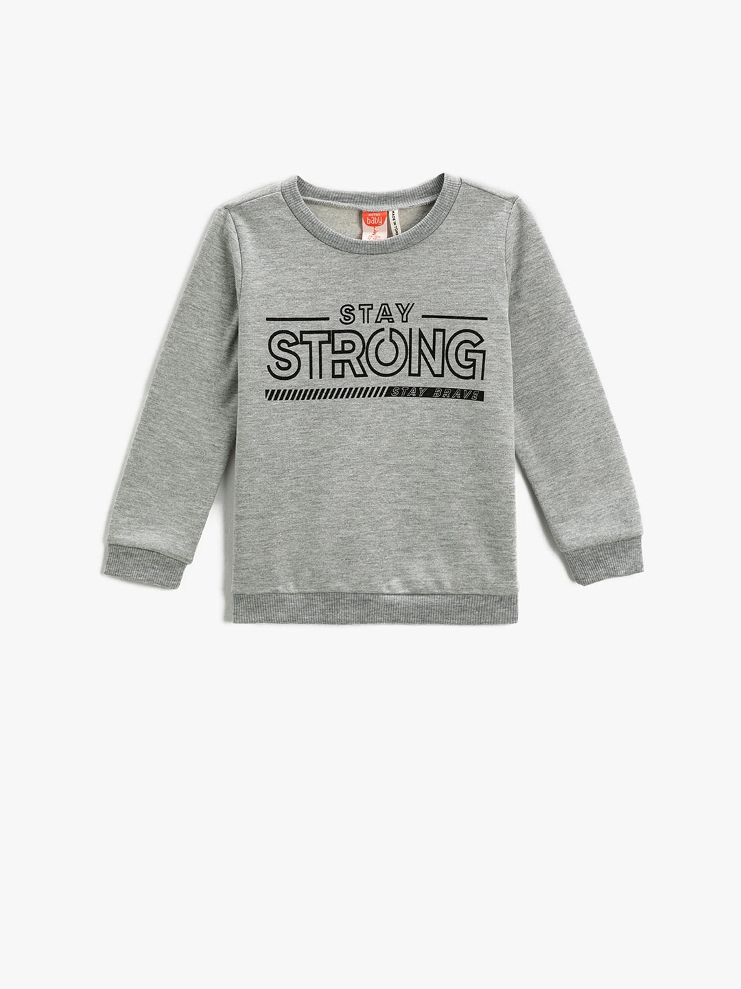 

Koton Boys Typography Printed Sweatshirt, Grey
