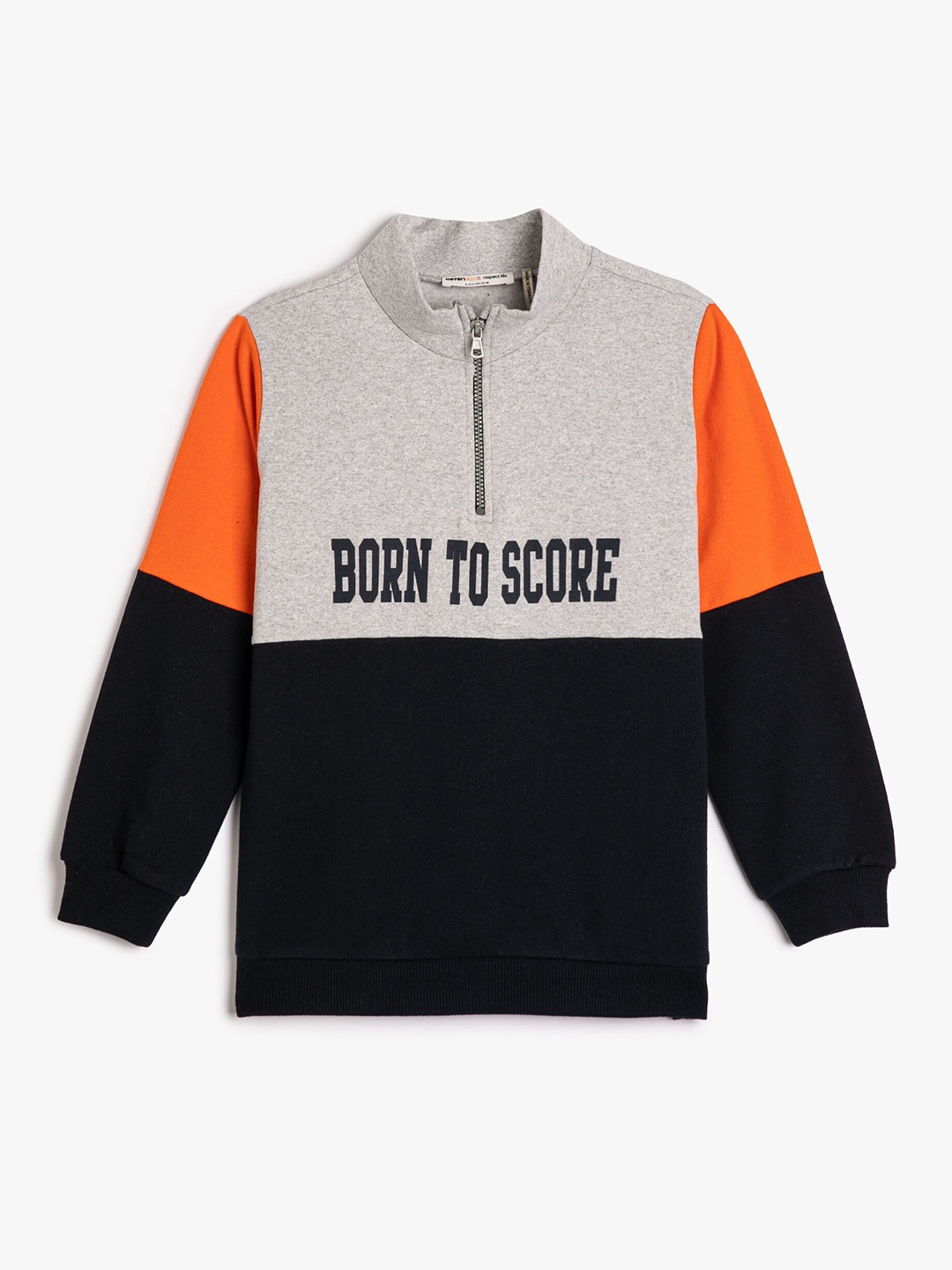 

Koton Boys Colourblocked Sweatshirt, Grey