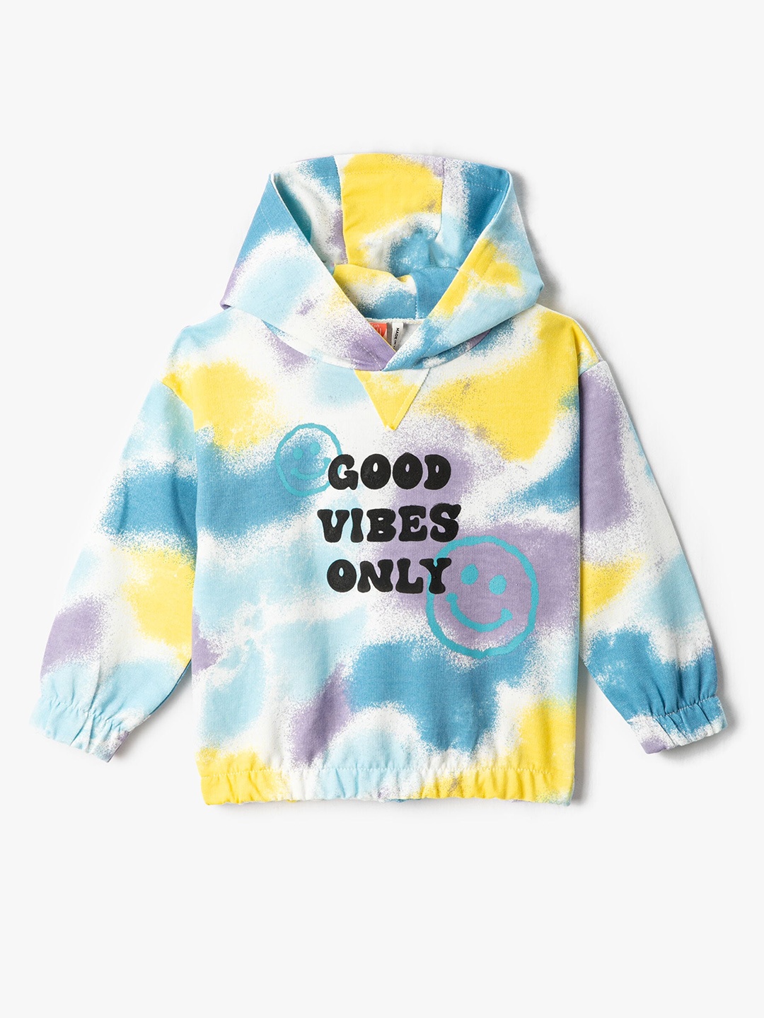 

Koton Boys Abstract Printed Hooded Cotton Pullover, White