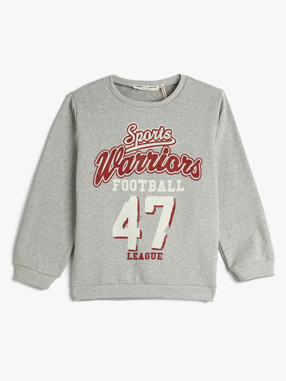 

Koton Boys Typography Printed Sweatshirt, Grey