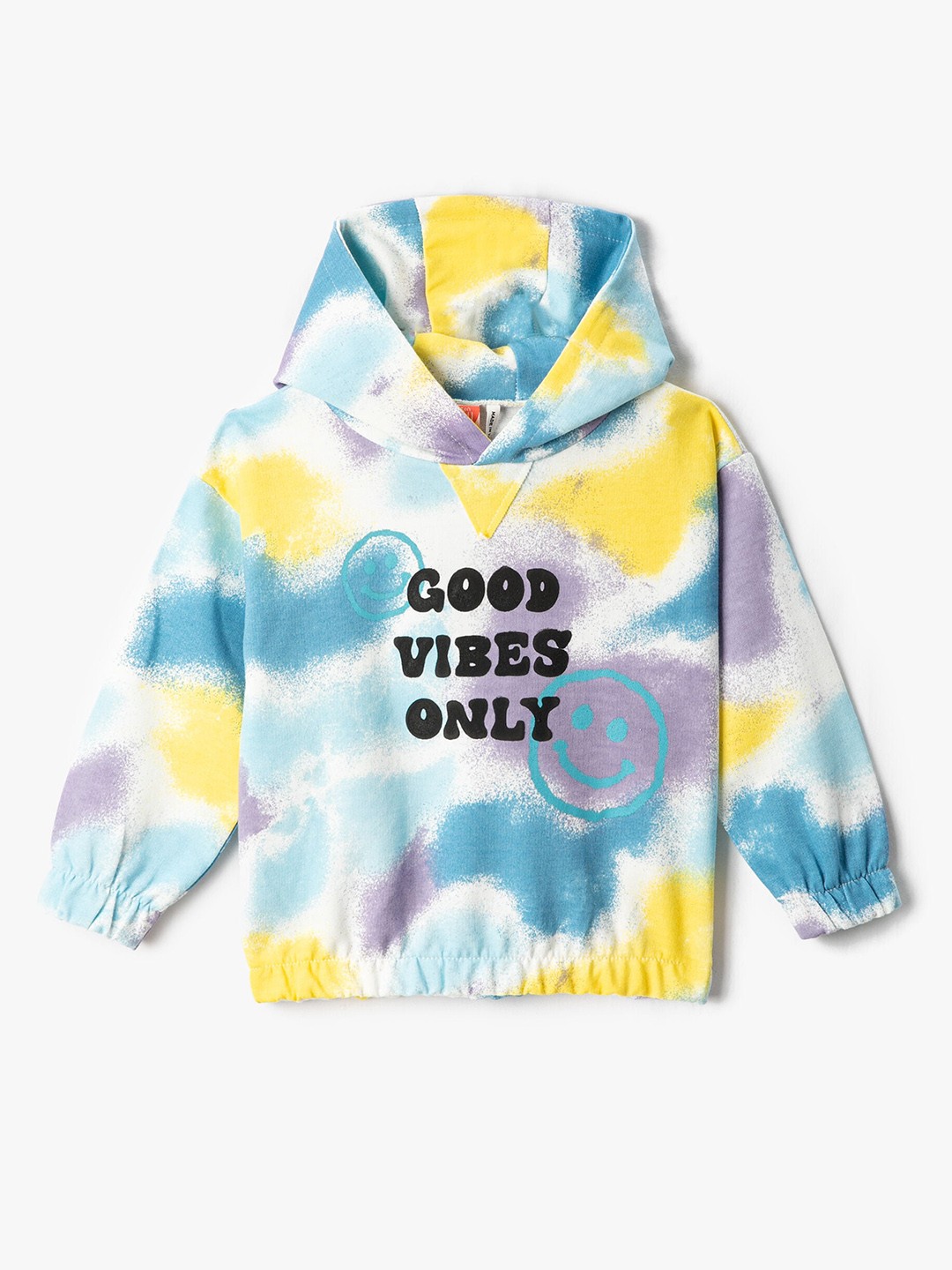

Koton Boys Typography Printed Pure Cotton Pullover, Yellow