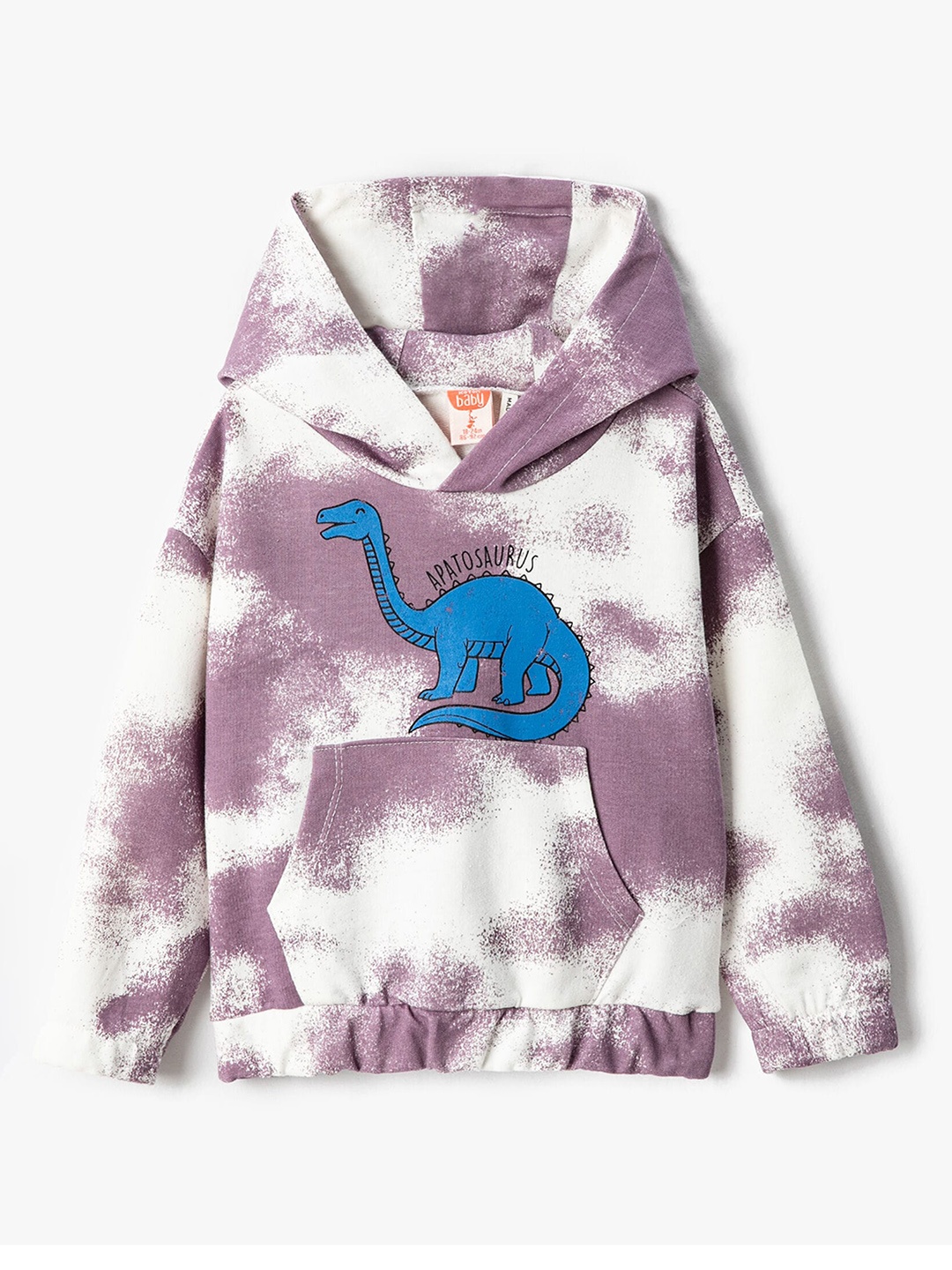 

Koton Boys Graphic Printed Hooded Neck Long Sleeve Cotton Pullover Sweatshirt, White