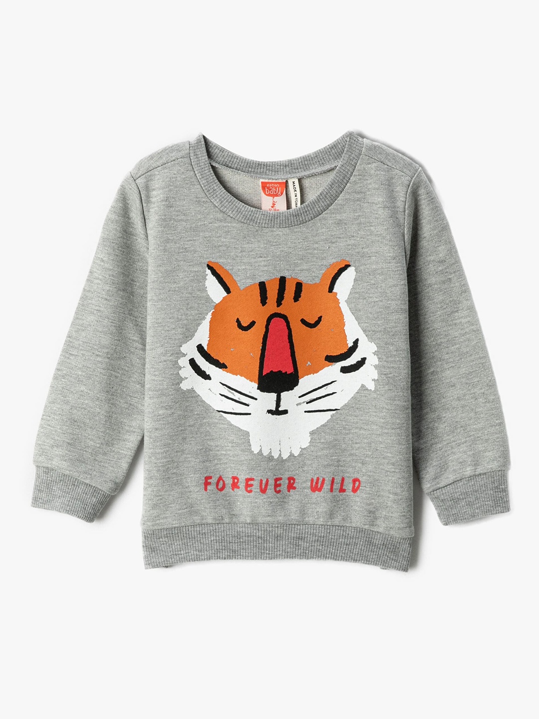 

Koton Boys Graphic Printed Pullover Sweatshirt, Grey