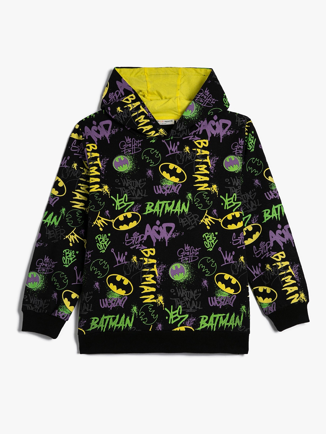 

Koton Boys Batman Printed Hooded Sweatshirt, Black