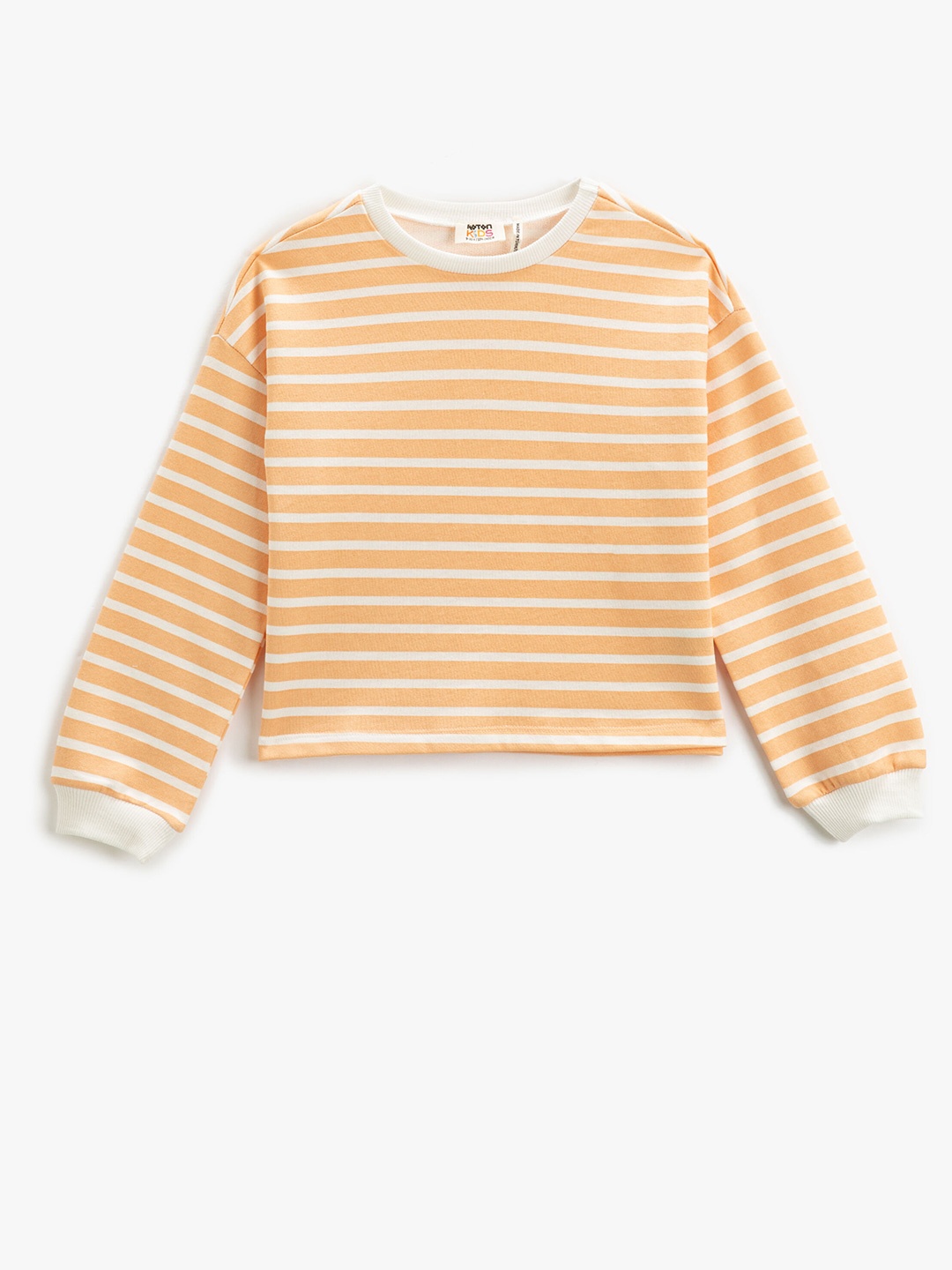 

Koton Girls Striped Long Sleeves Sweatshirt, Orange