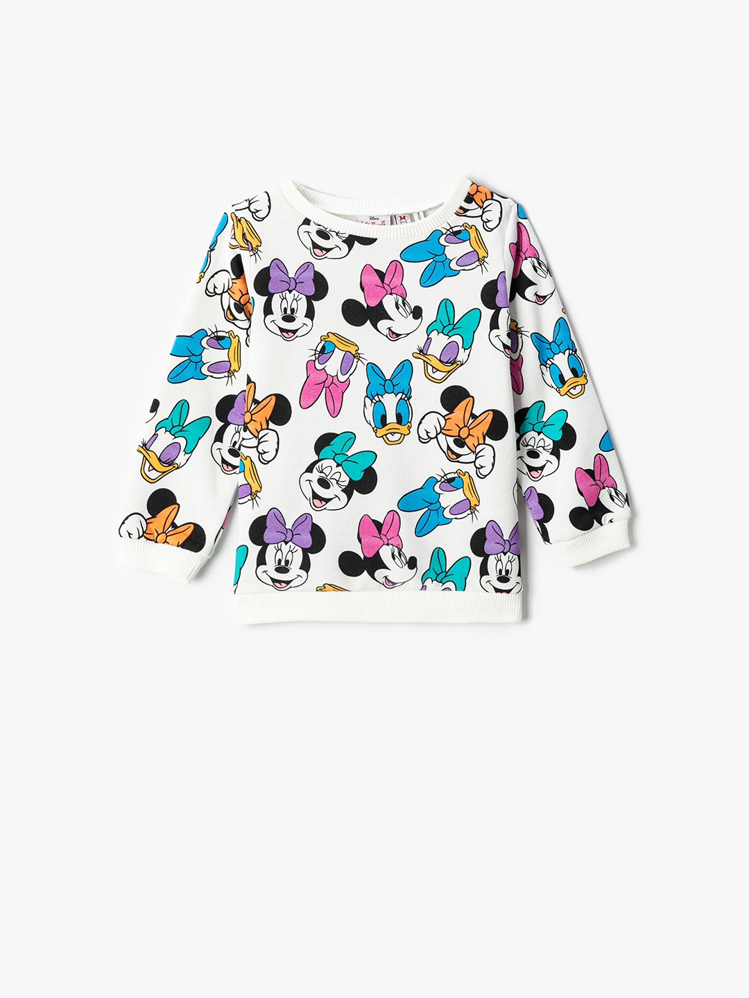 

Koton Infants Girls Mickey Mouse Printed Cotton Sweatshirt, White