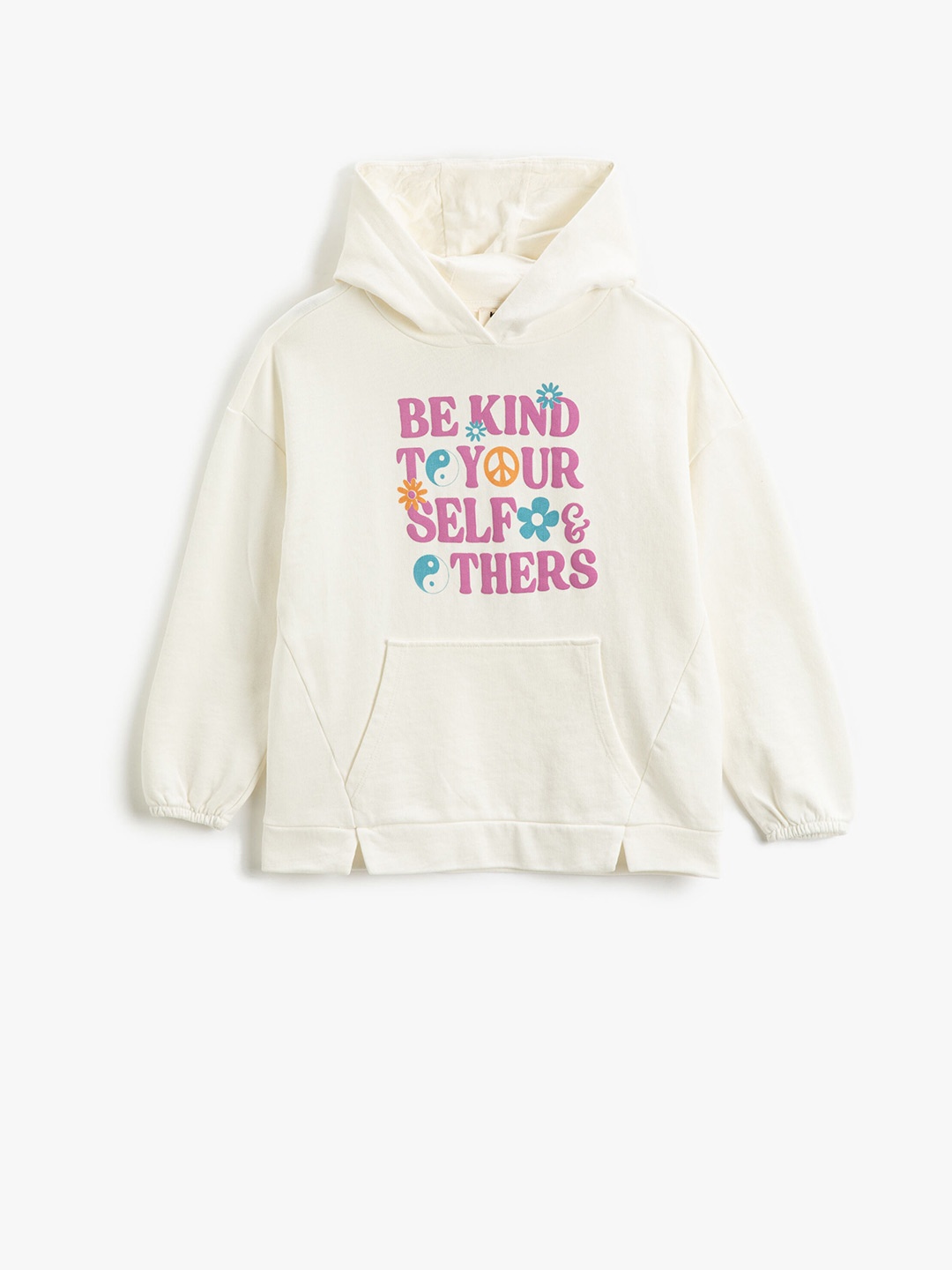 

Koton Girls Printed Hooded Sweatshirt, Cream