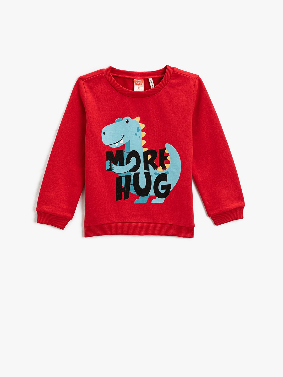

Koton Infants Boys Graphic Printed Pure Cotton Pullover Sweatshirt, Red