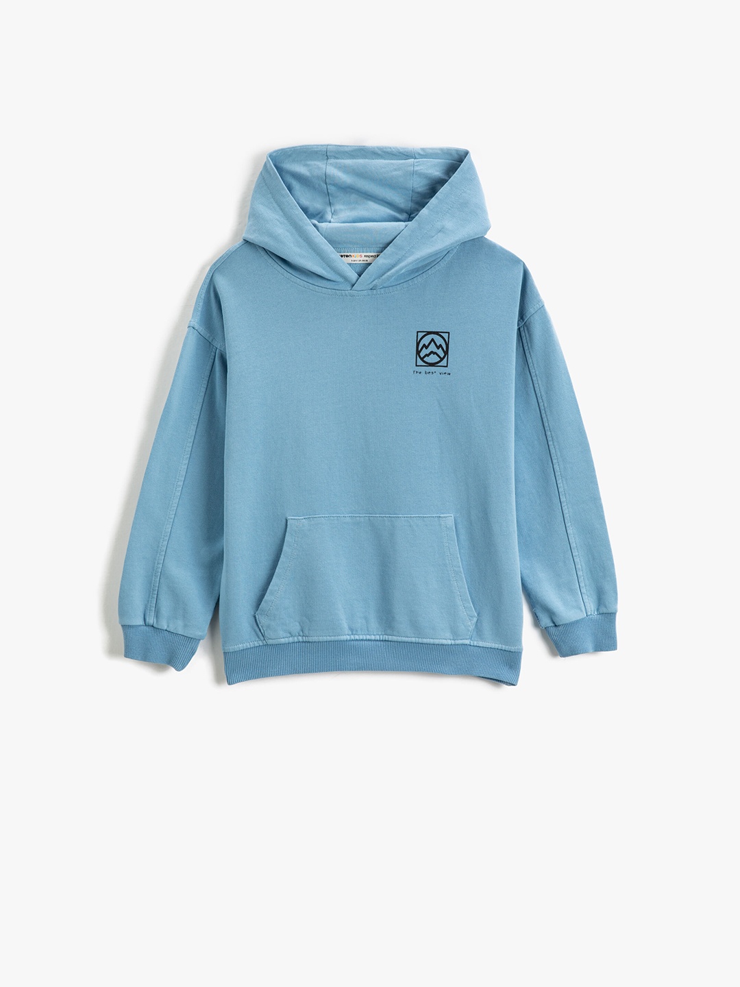 

Koton Boys Hooded Pure Cotton Pullover Sweatshirt, Blue