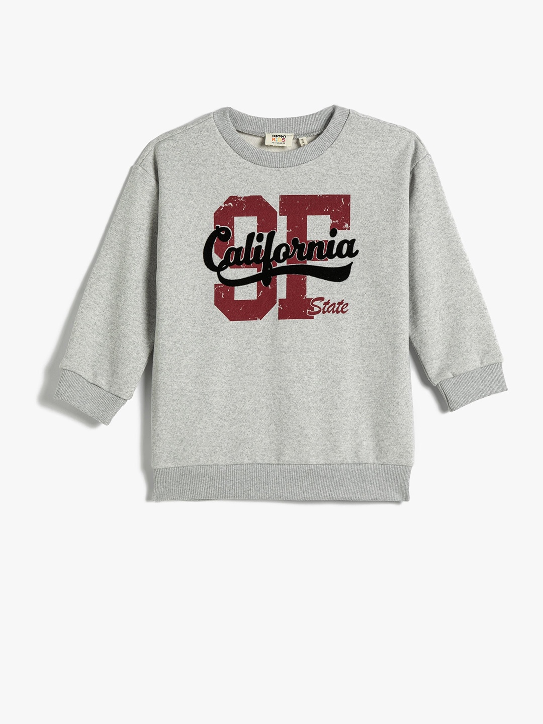 

Koton Boys Typography Printed Pullover, Grey