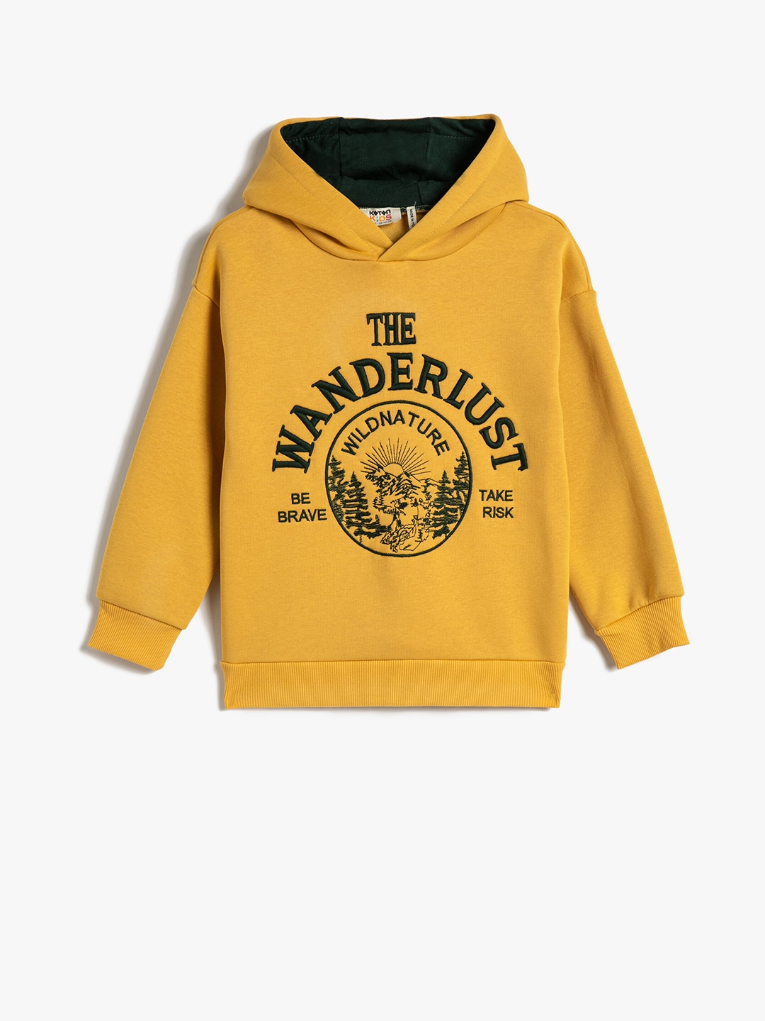 

Koton Boys Printed Hooded Sweatshirt, Mustard