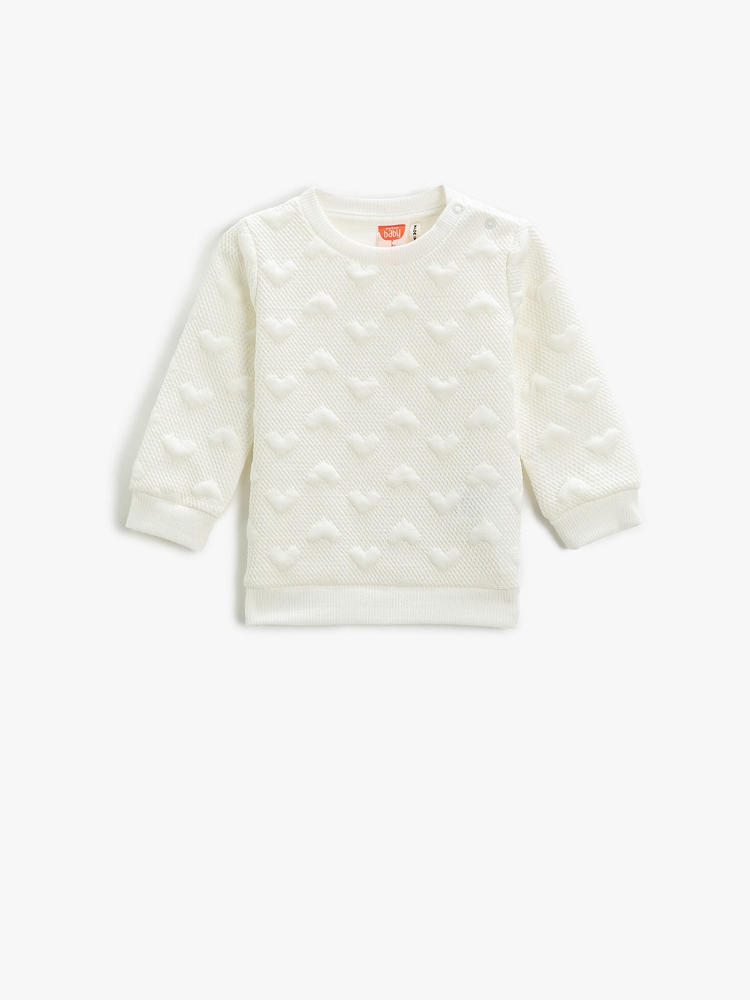 

Koton Girls Self Design Pullover, Off white
