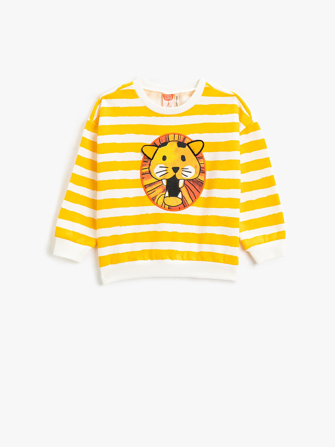 

Koton Boys Striped Cotton Pullover, Yellow