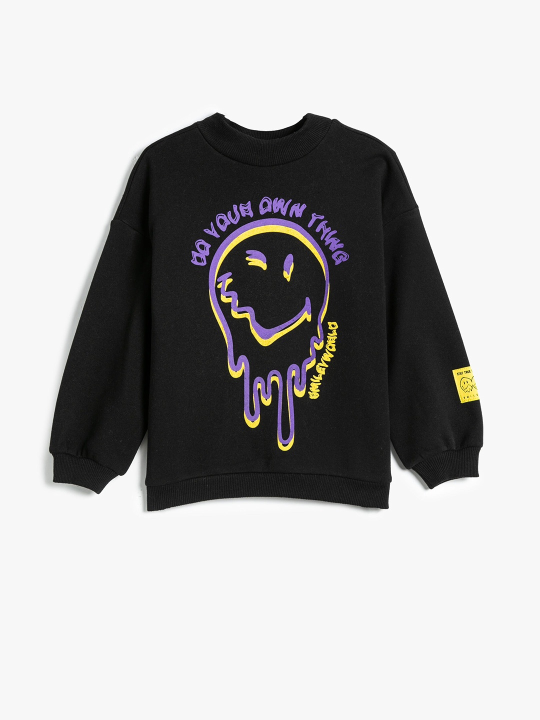 

Koton Girls Graphic Printed Sweatshirt, Black