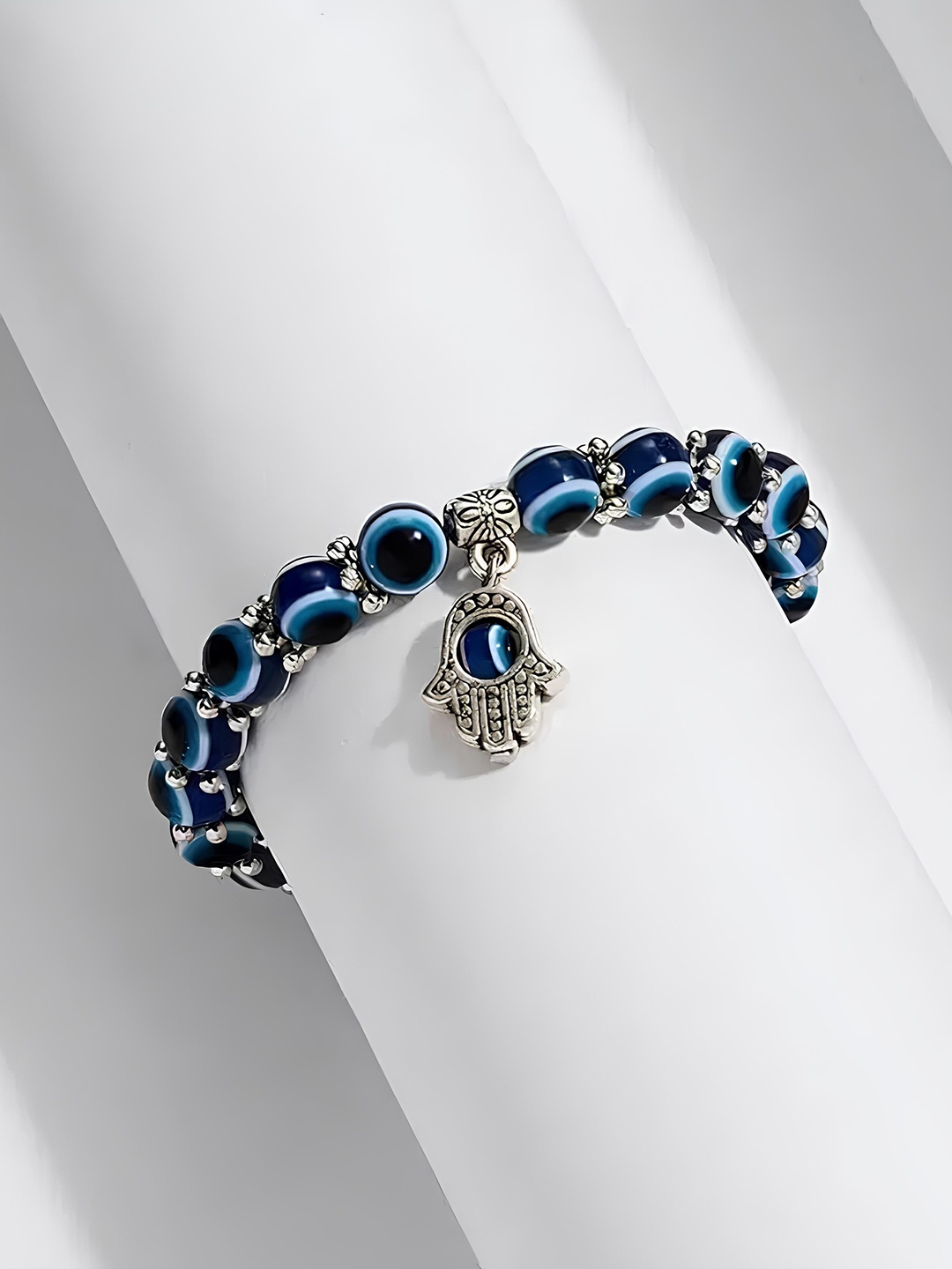 

KARISHMA KREATIONS Unisex Silver-Plated Elasticated Bracelet