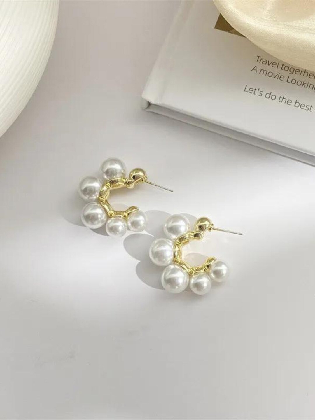 

VAGHBHATT Gold Plated Half Hoop Earrings