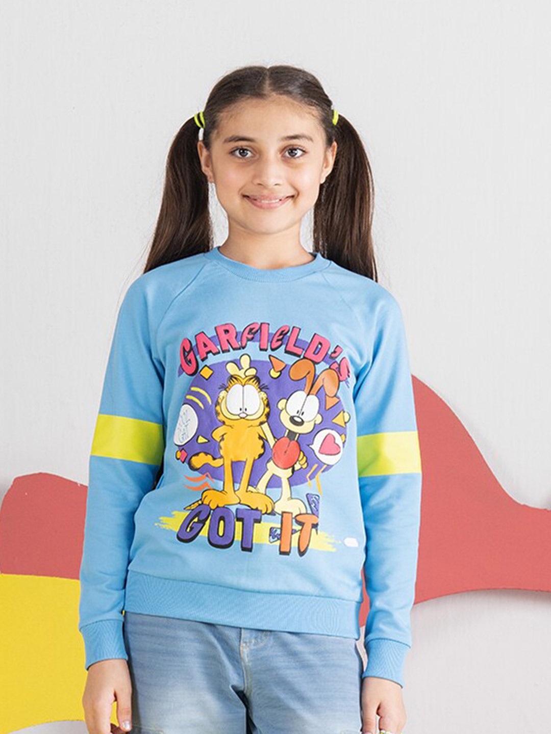 

SPUNKIES Kids Garfield Printed Cotton Sweatshirt, Blue