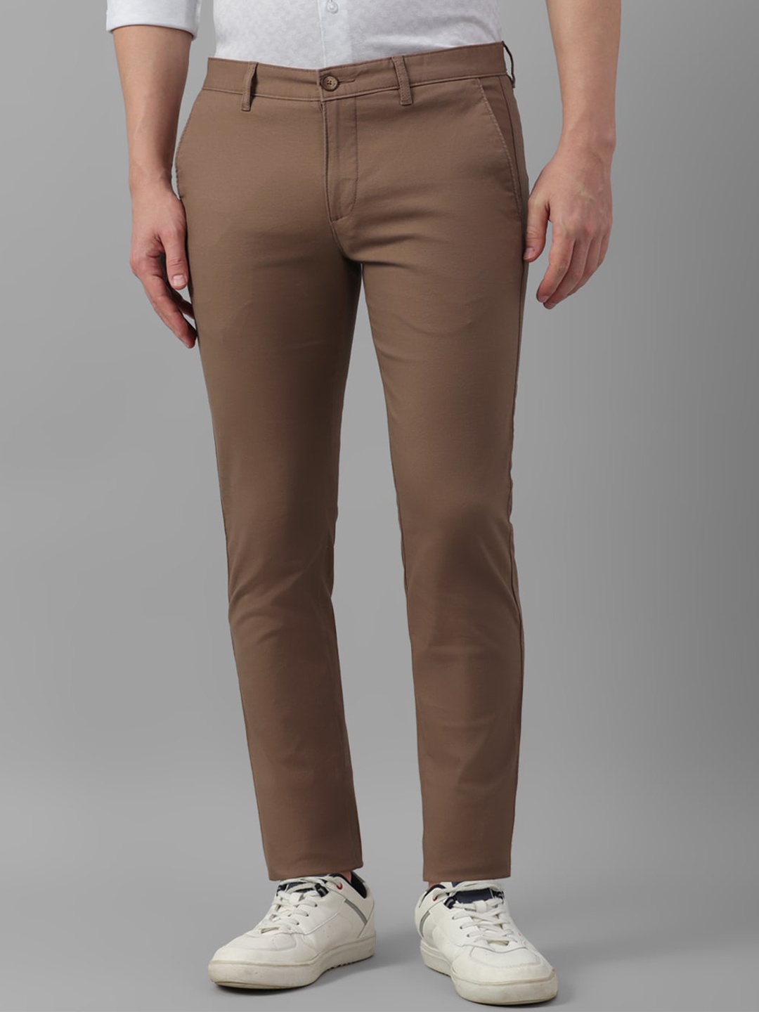 

Louis Philippe Sport Men Mid-Rise Slim Fit Regular Trousers, Brown
