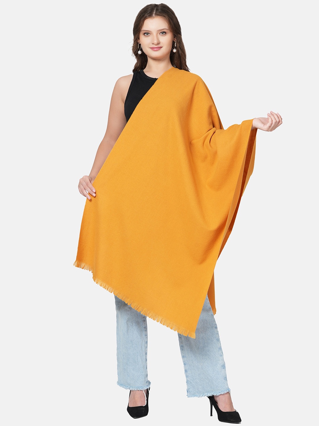 

MUFFLY Woollen Shawl, Mustard