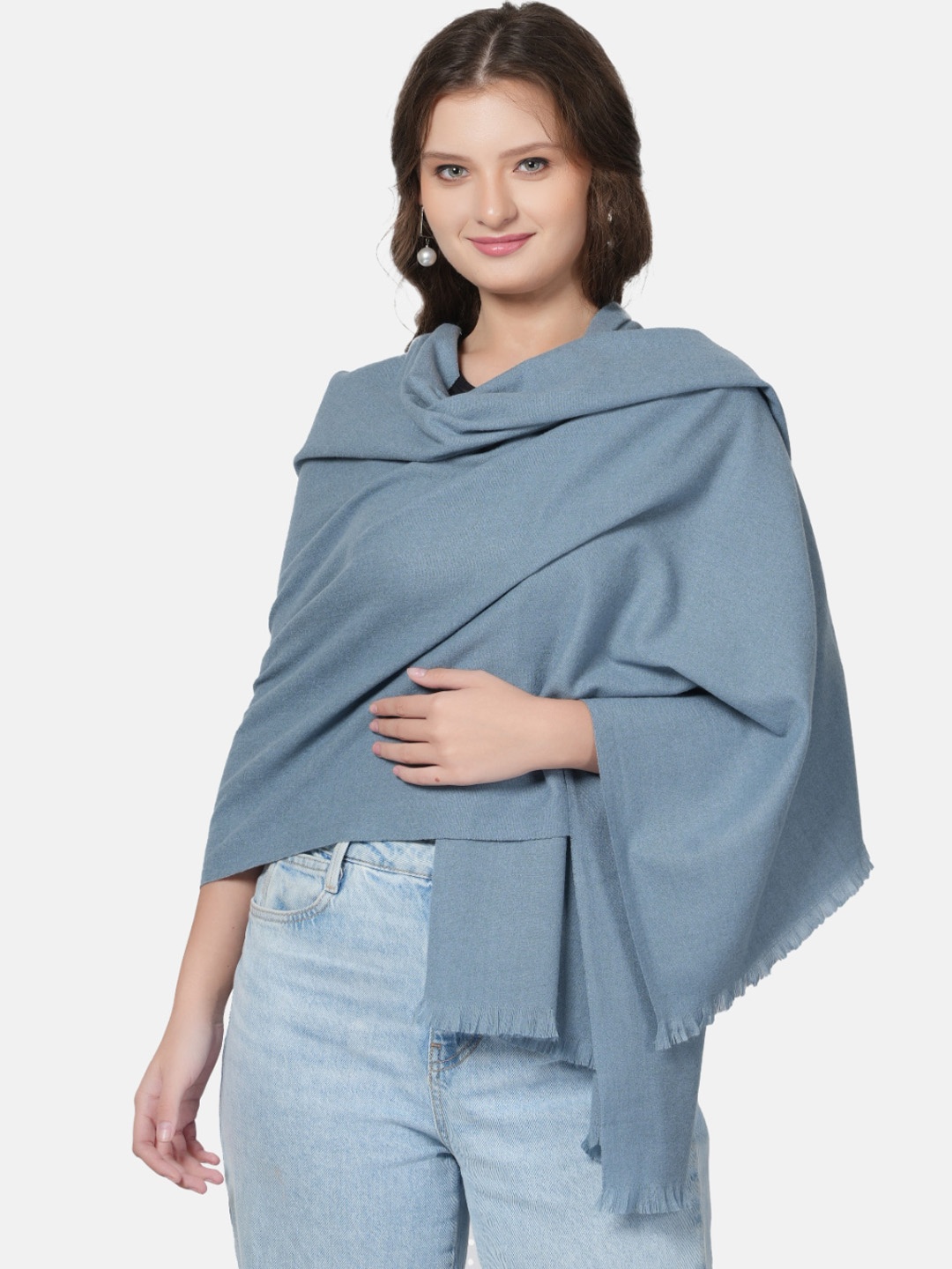 

MUFFLY Woollen Shawl, Grey