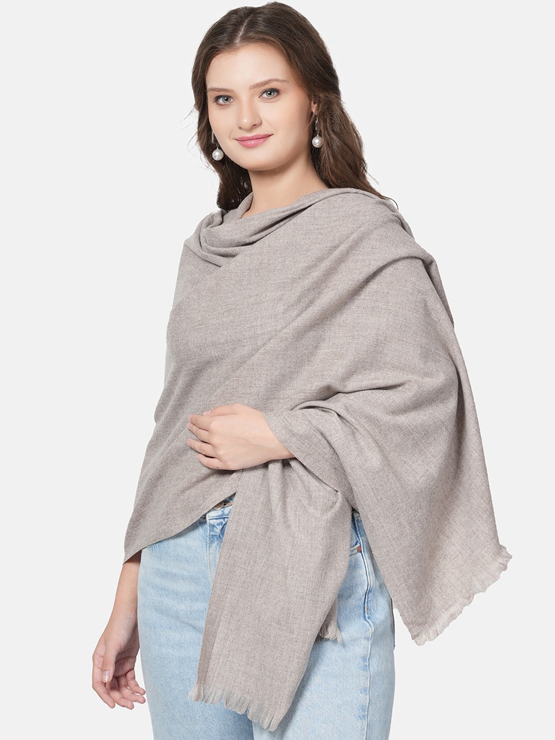 

MUFFLY Woollen Shawl, Grey