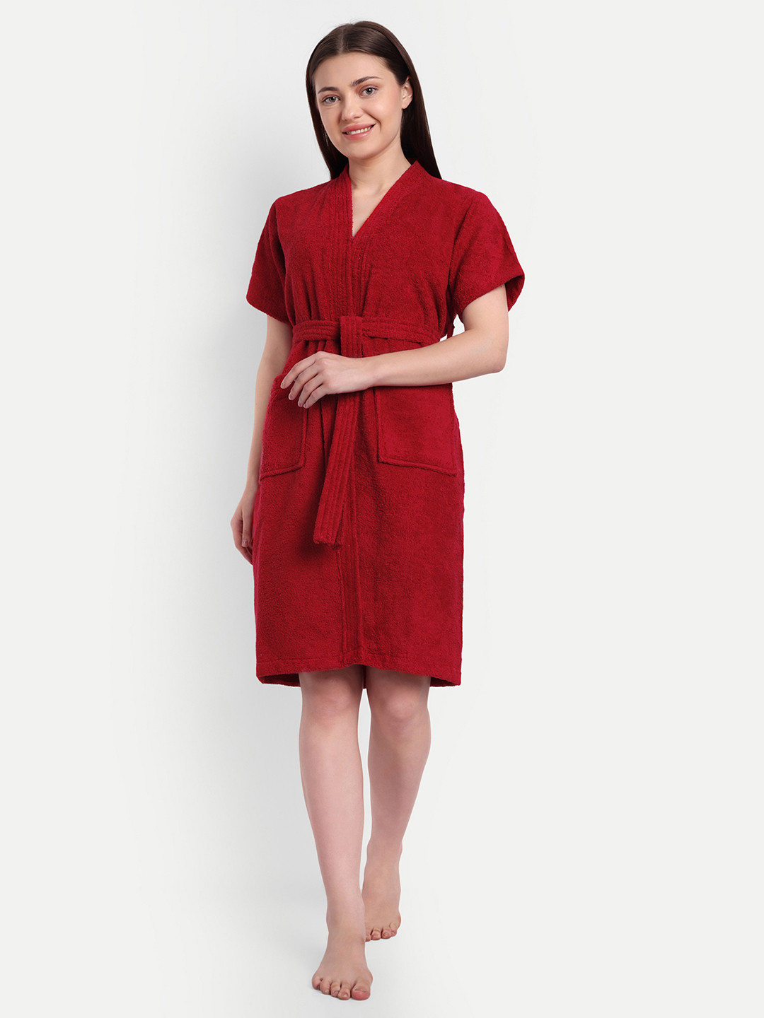 

GAB Red Pure Cotton Bath Robe