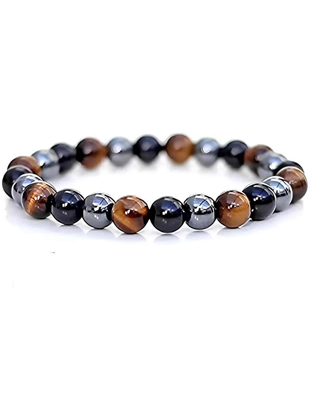 

KARISHMA KREATIONS Men Artificial Beads Studded Bracelet, Brown