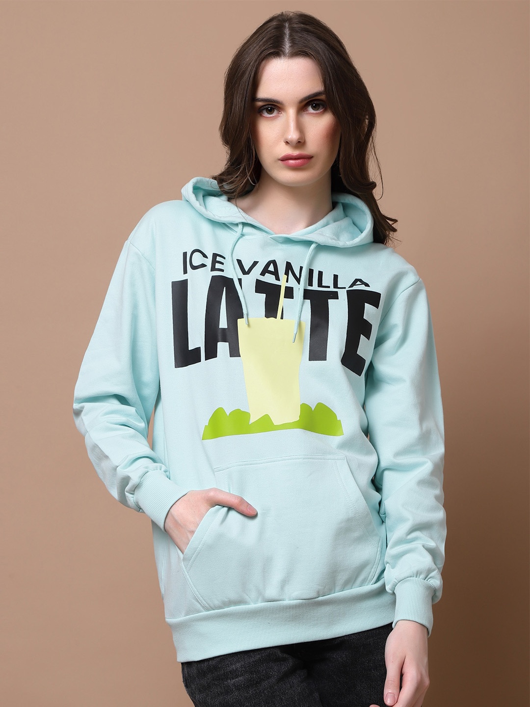 

Beetein Lamhein Printed Cotton Oversized Hooded Sweatshirt, Green