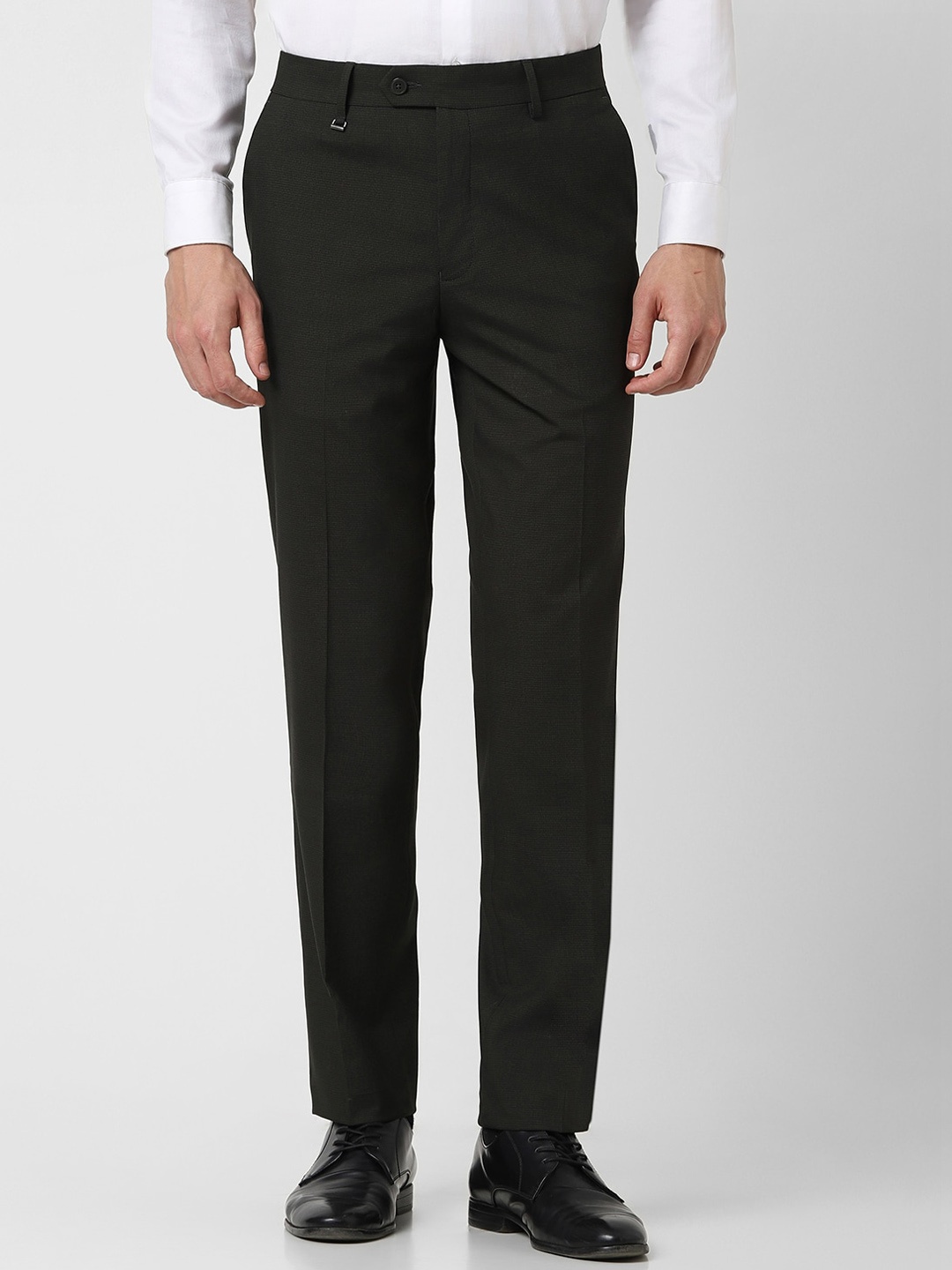 

Van Heusen Men Slim Fit Formal Trousers, Black