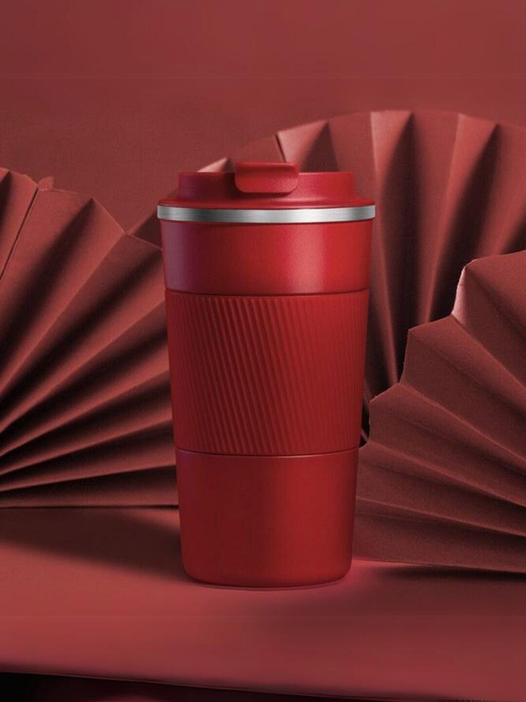 

YELONA Red Insulated Stainless Steel Coffee Tumbler 510ml