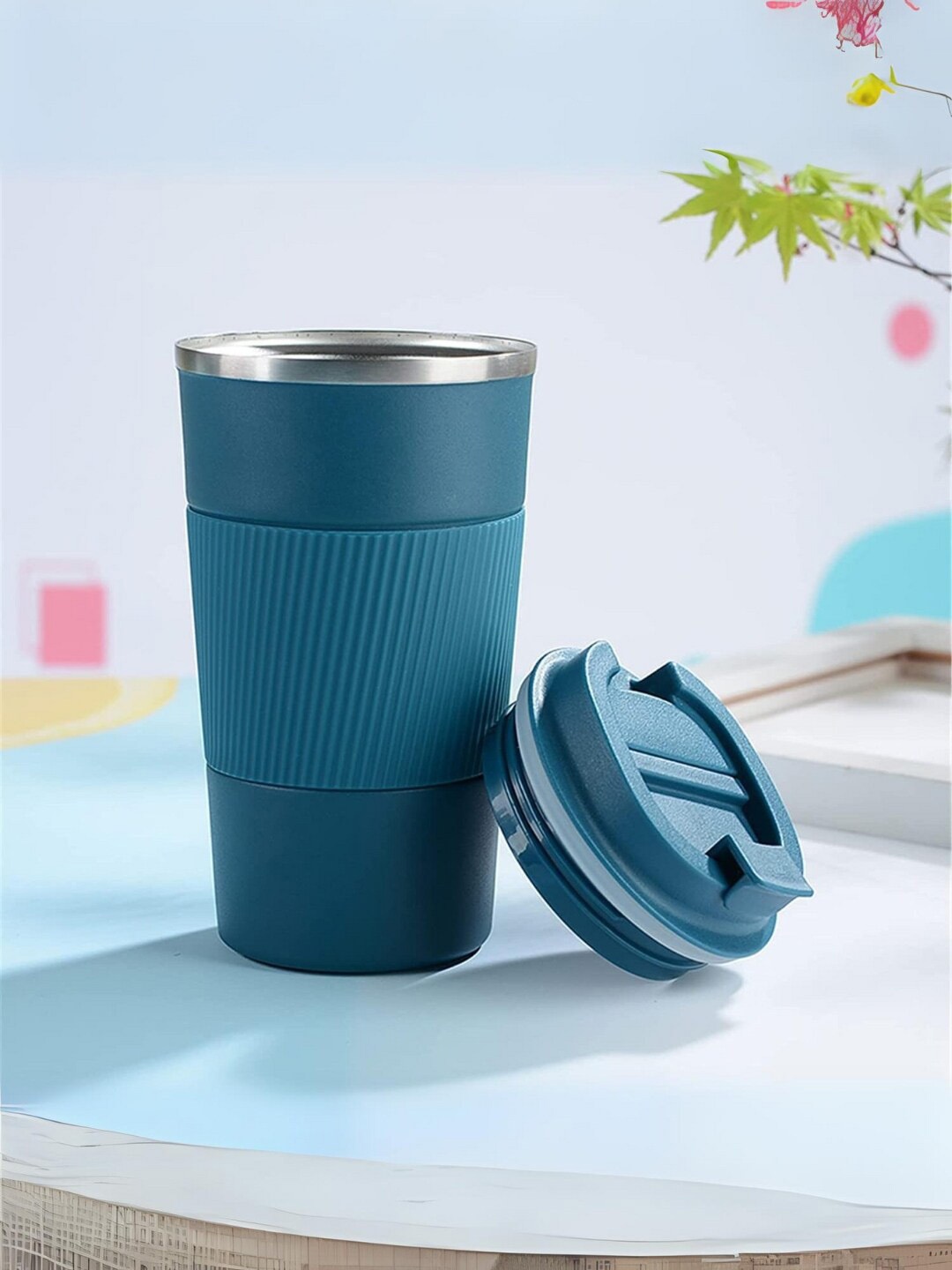 

YELONA Blue Insulated Stainless Steel Coffee Tumbler 510ml