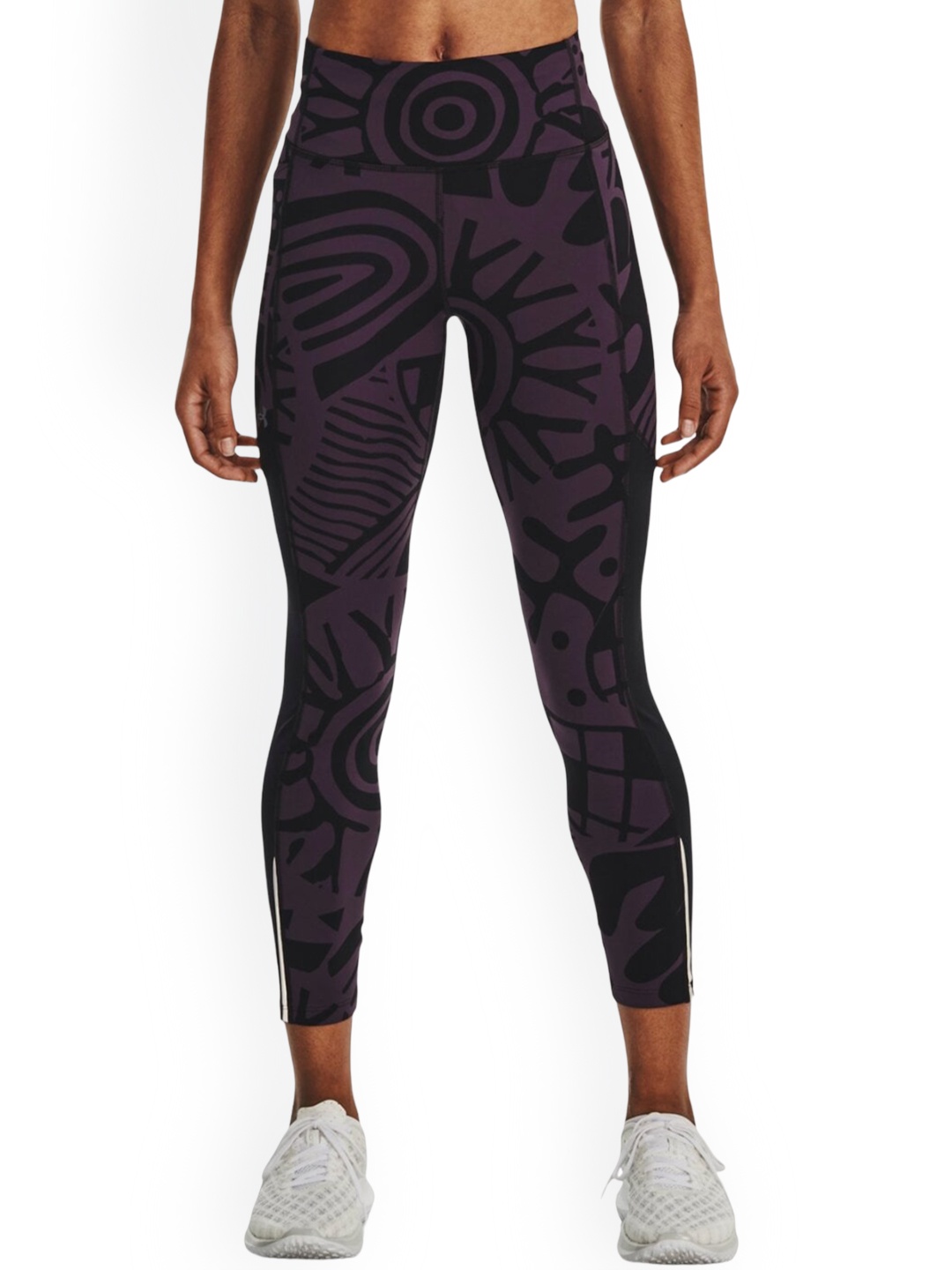 

UNDER ARMOUR Women Printed Fly Fast Ankle Wash Ankle Length Tights, Purple