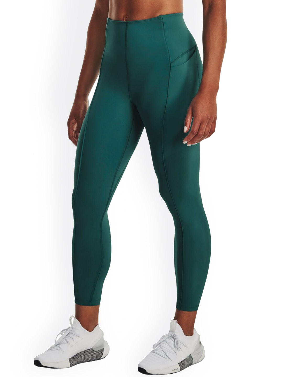 

UNDER ARMOUR Women Meridian Pintuk Ankle Length Tights, Green
