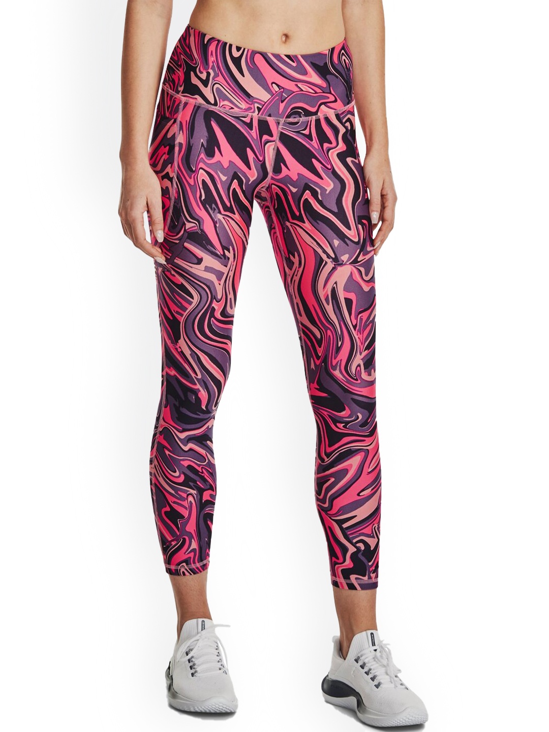 

UNDER ARMOUR Women Printed AOP Ankle-Length Tights, Pink