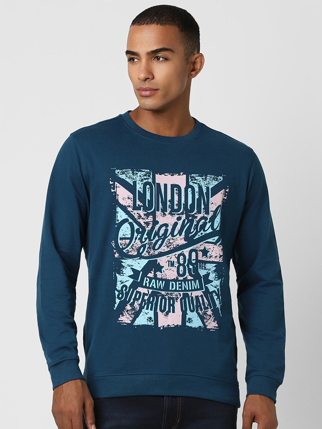 

Peter England Casuals Typography Printed Sweatshirt, Blue