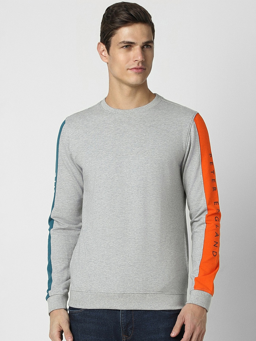 

Peter England Casuals Round Neck Cotton Sweatshirt, Grey