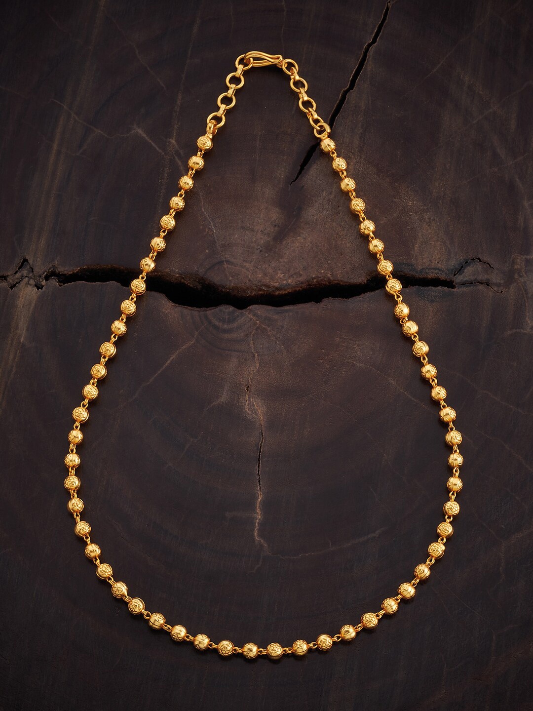 

Kushal's Fashion Jewellery 92.5 Pure Silver Gold-Plated Temple Chain