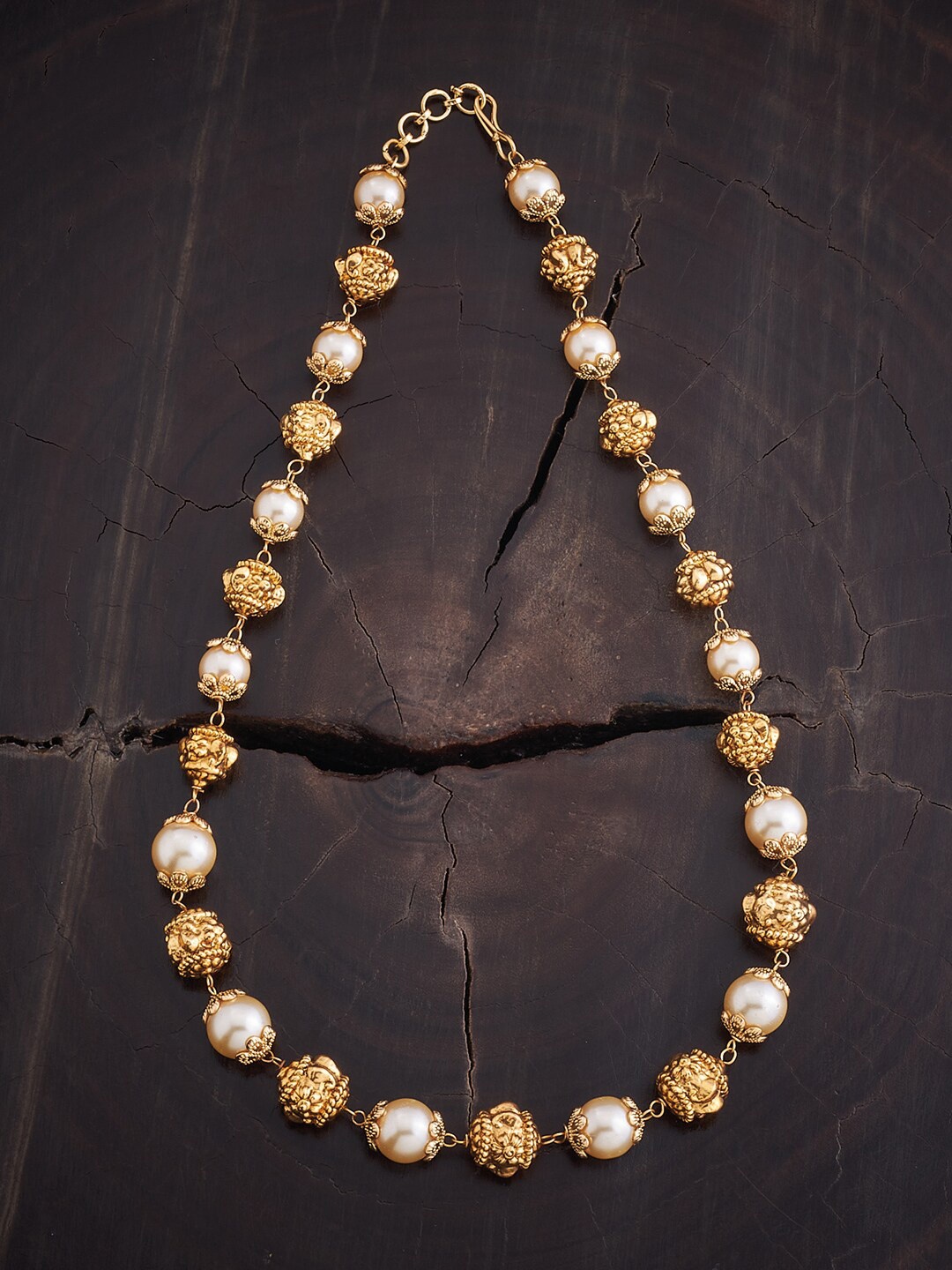 

Kushal's Fashion Jewellery Gold-Plated Antique Necklace