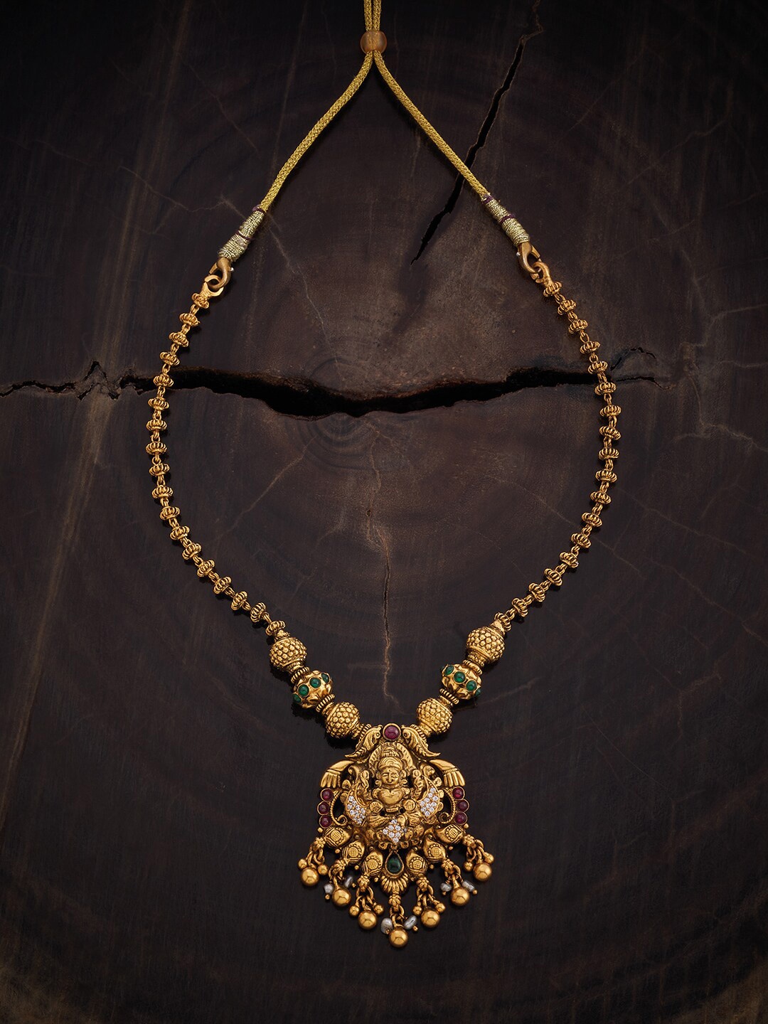 

Kushal's Fashion Jewellery Gold-Plated Temple Necklace