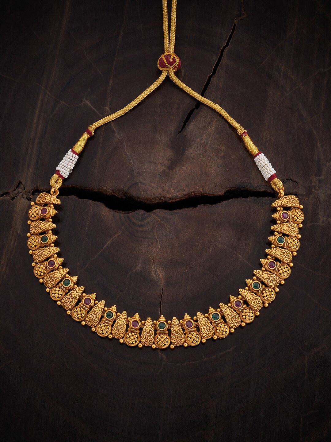 

Kushal's Fashion Jewellery Copper Gold-Plated Antique Necklace