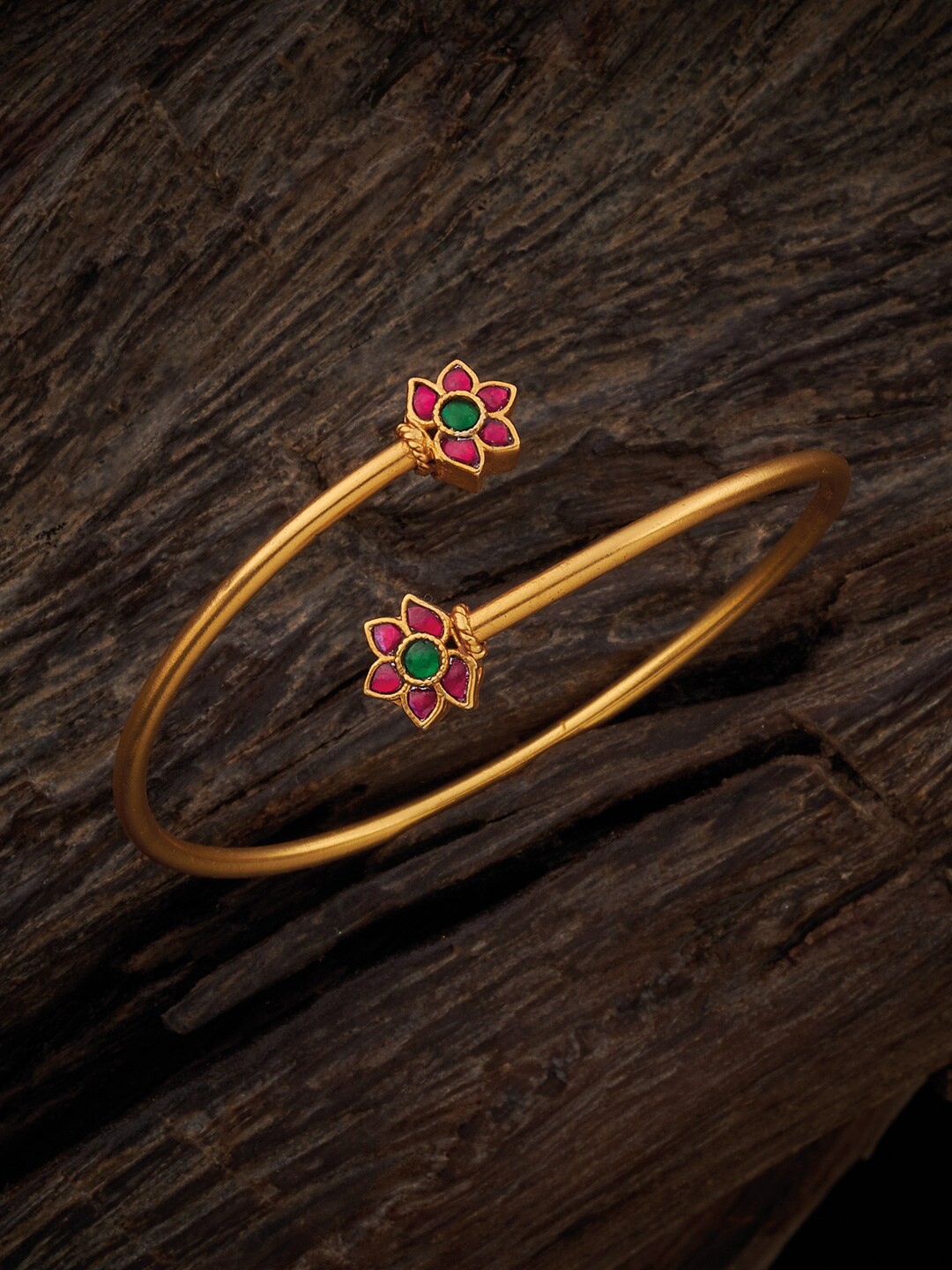 

Kushal's Fashion Jewellery Women Gold-Plated Antique Wraparound Bracelet