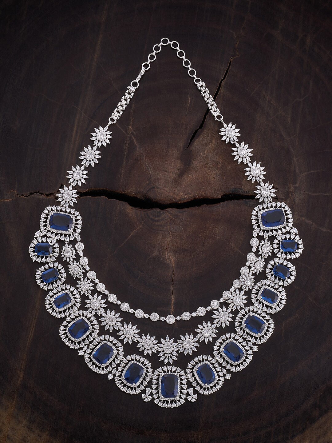 

Kushal's Fashion Jewellery Rhodium Plated Necklace, Silver