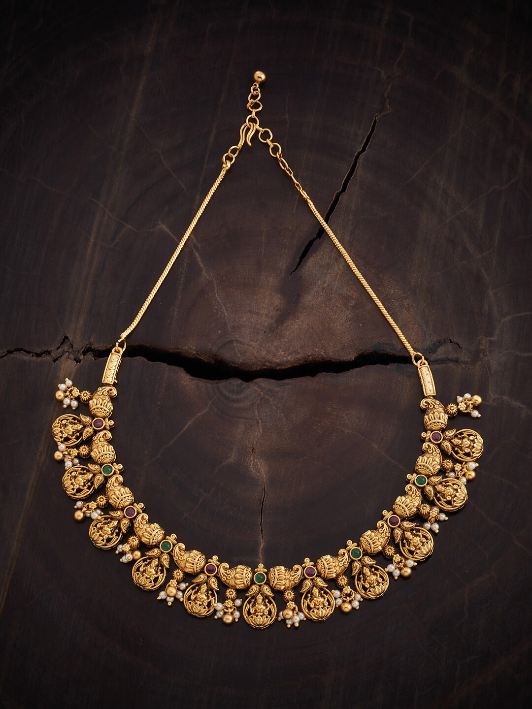 

Kushal's Fashion Jewellery Gold Plated Antique Necklace