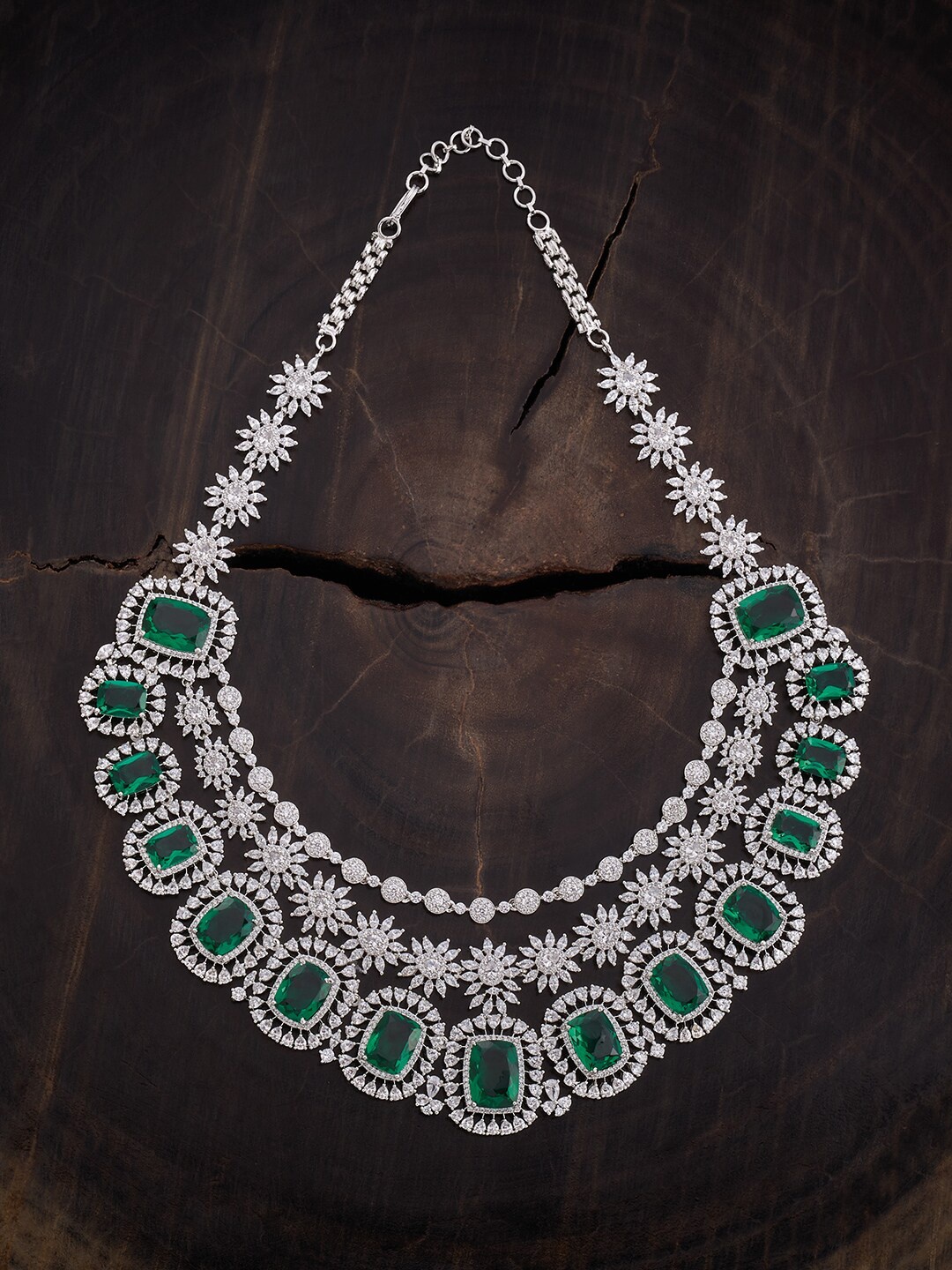 

Kushal's Fashion Jewellery Rhodium-Plated Necklace, Silver