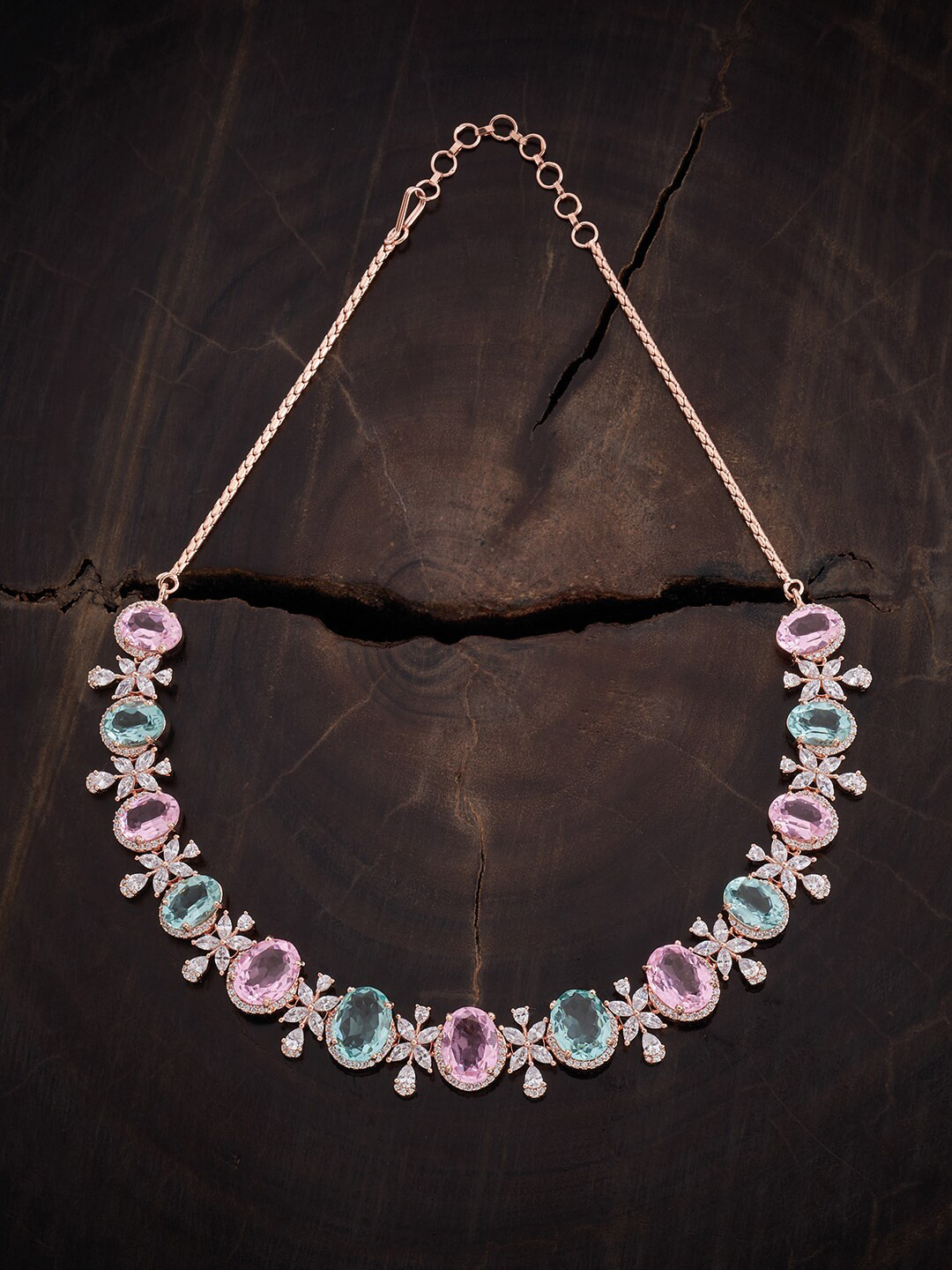 

Kushal's Fashion Jewellery Rose Gold-Plated Cubic Zirconia Chain