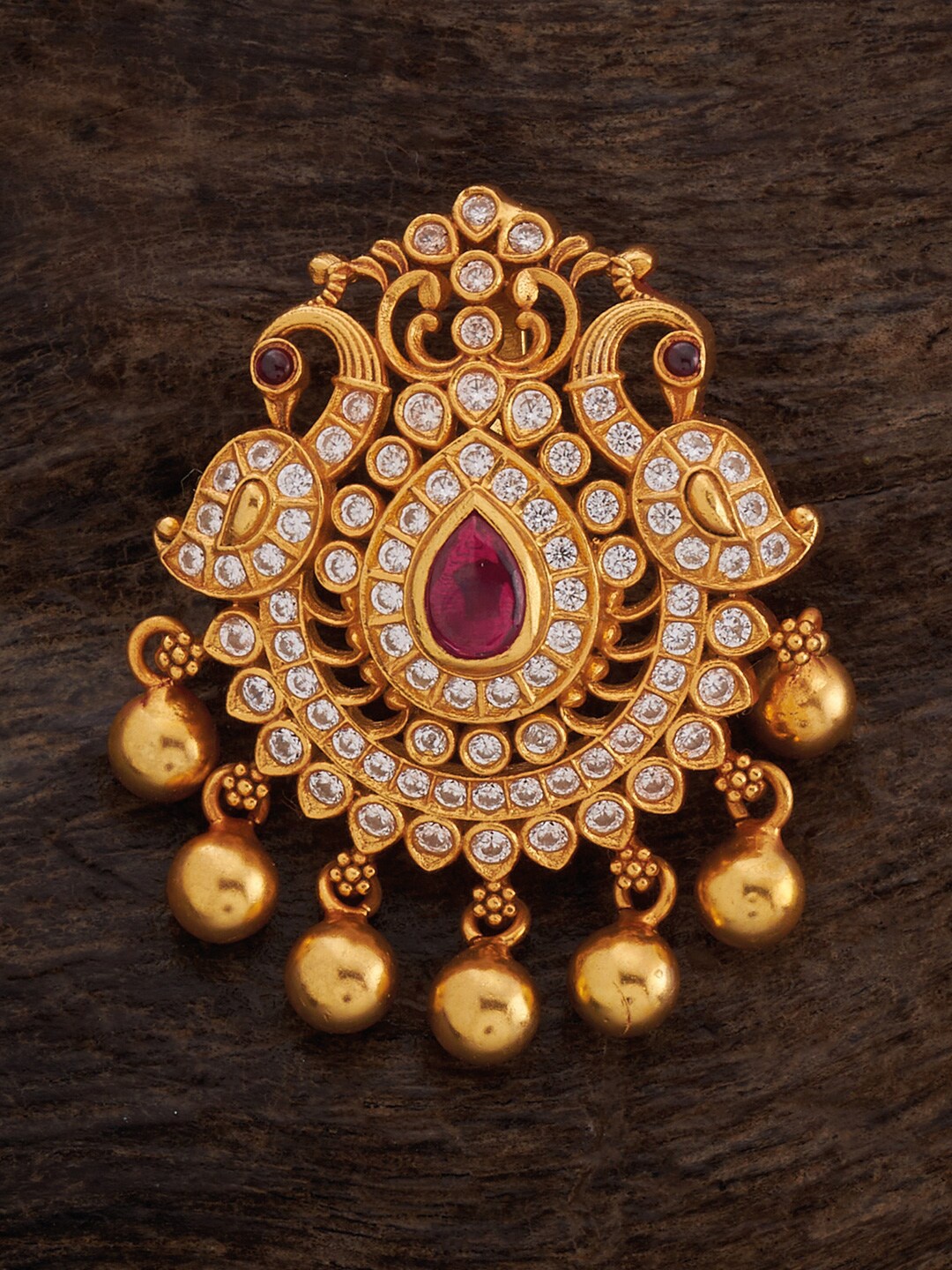 

Kushal's Fashion Jewellery Gold Plated Temple Pendant