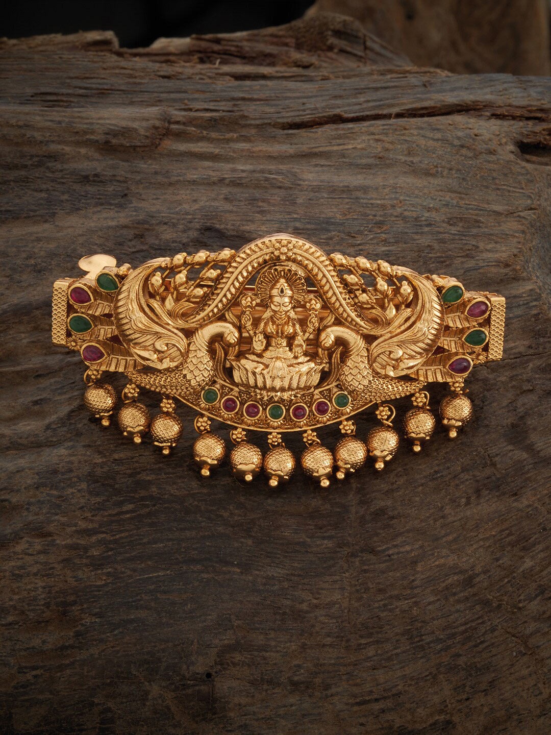 

Kushal's Fashion Jewellery Gold Plated Embellished French Barrette