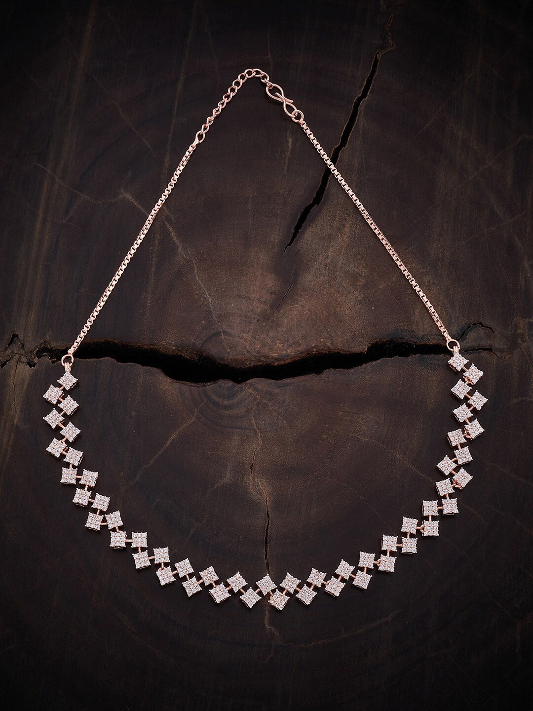 

Kushal's Fashion Jewellery Rose Gold-Plated Cubic Zirconia Necklace