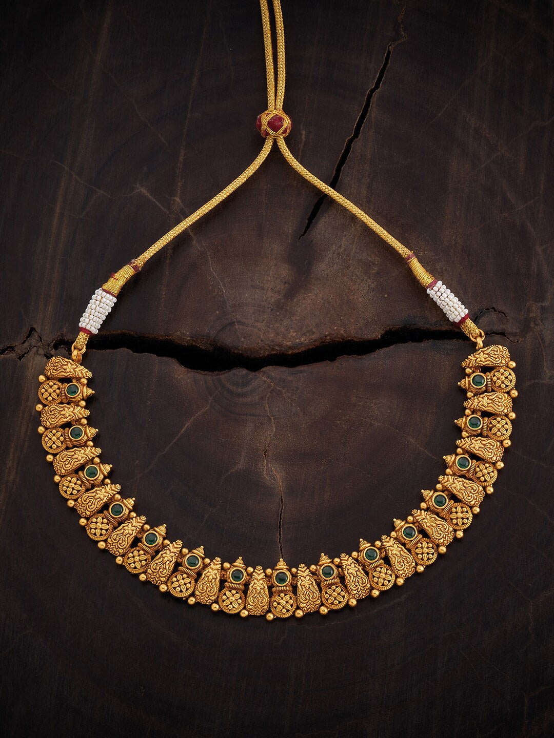 

Kushal's Fashion Jewellery Gold-Plated Antique Necklace