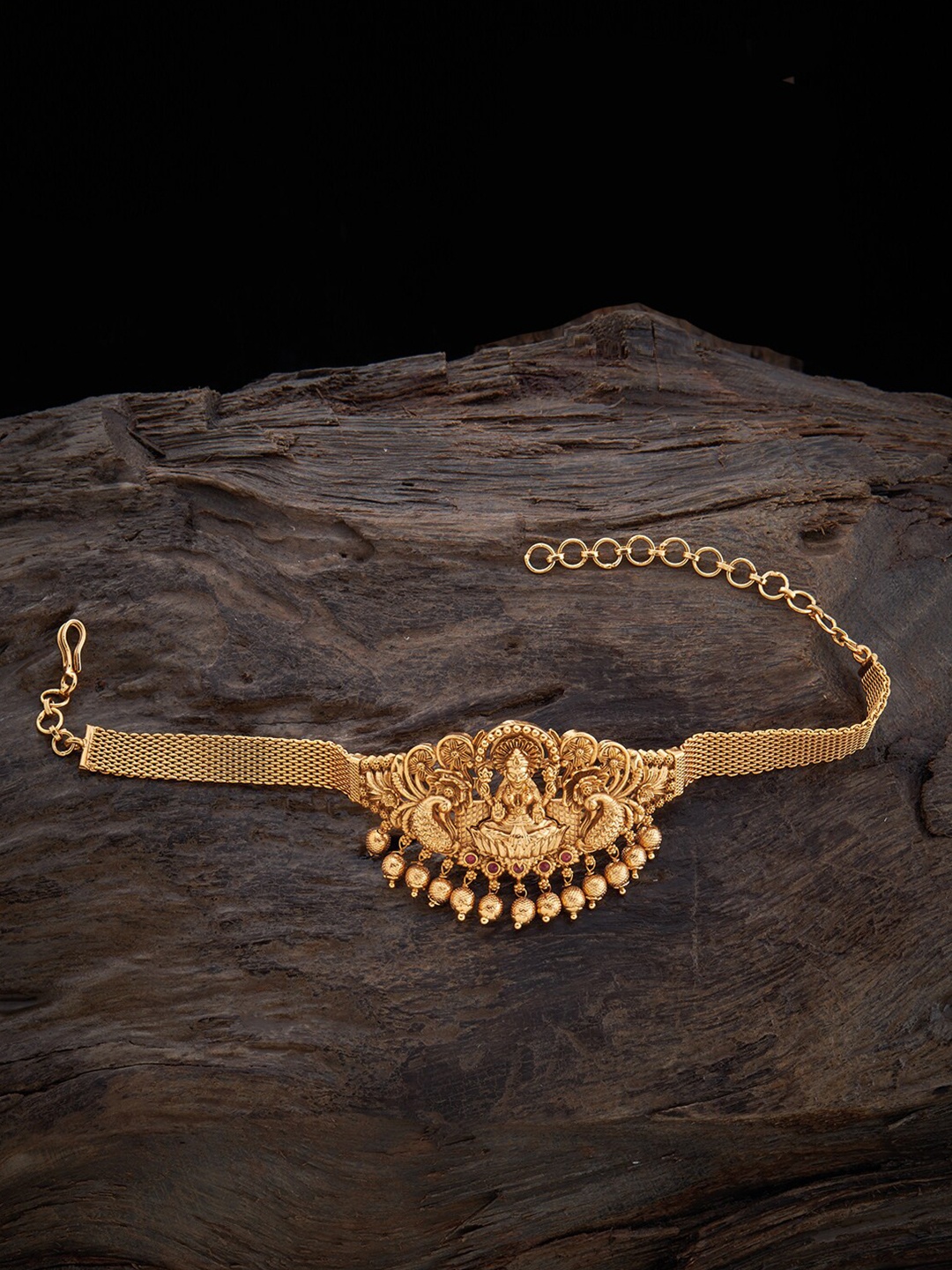 

Kushal's Fashion Jewellery Antique Gold-Plated Armlet Bracelet